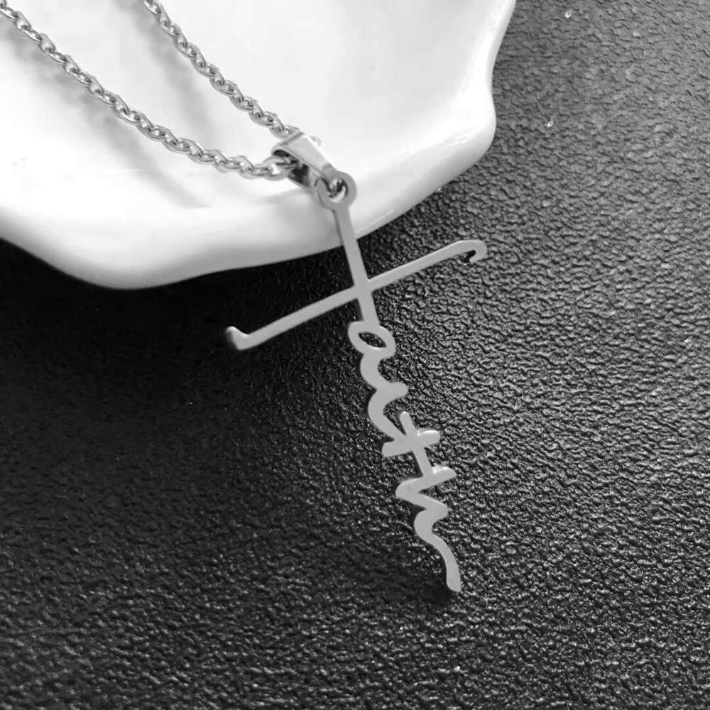 Autumn Cold/ODM Cross Necklace Personalized Name Pendant Men's Jewelry