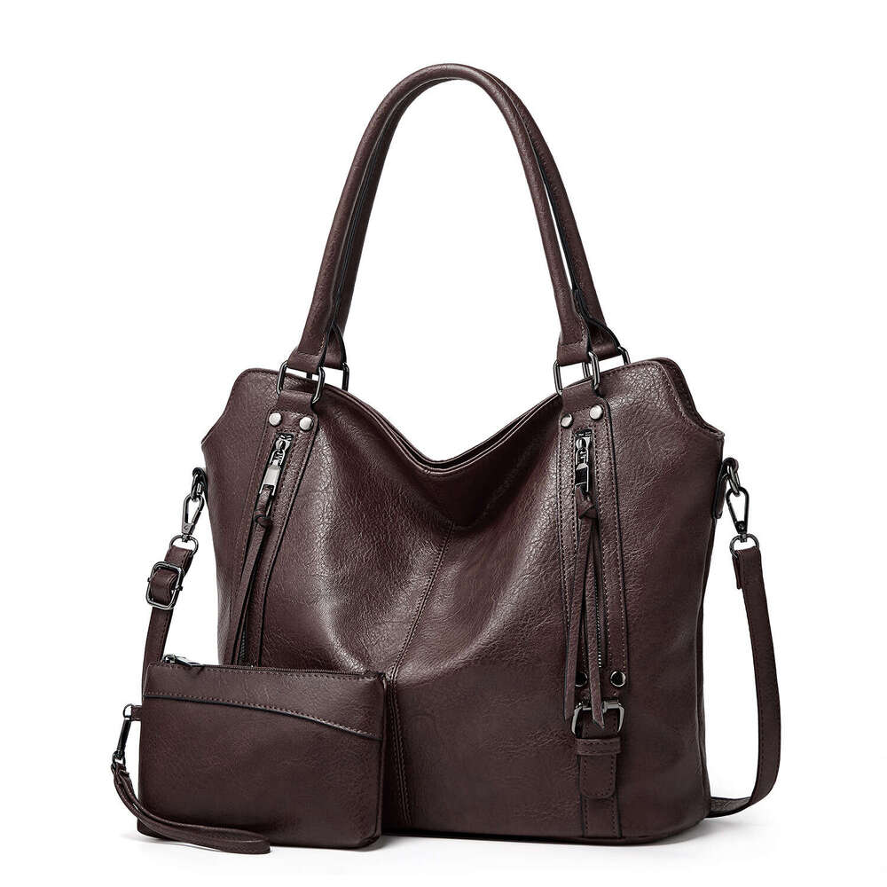 2023 Hot Hot New Handheld Tote Mother and Child Fashion Cross Single Shoulder Soft Leather Women's Underarm Bag