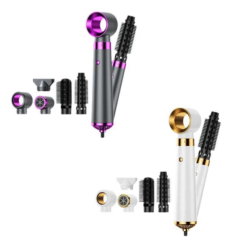 ABWM-5-In-1 Electric Hair Dryer Hot Air Brush Multifunctional Hair Straightener Negative Ion Curler Blow Dryer Styling Set (EU) z250520