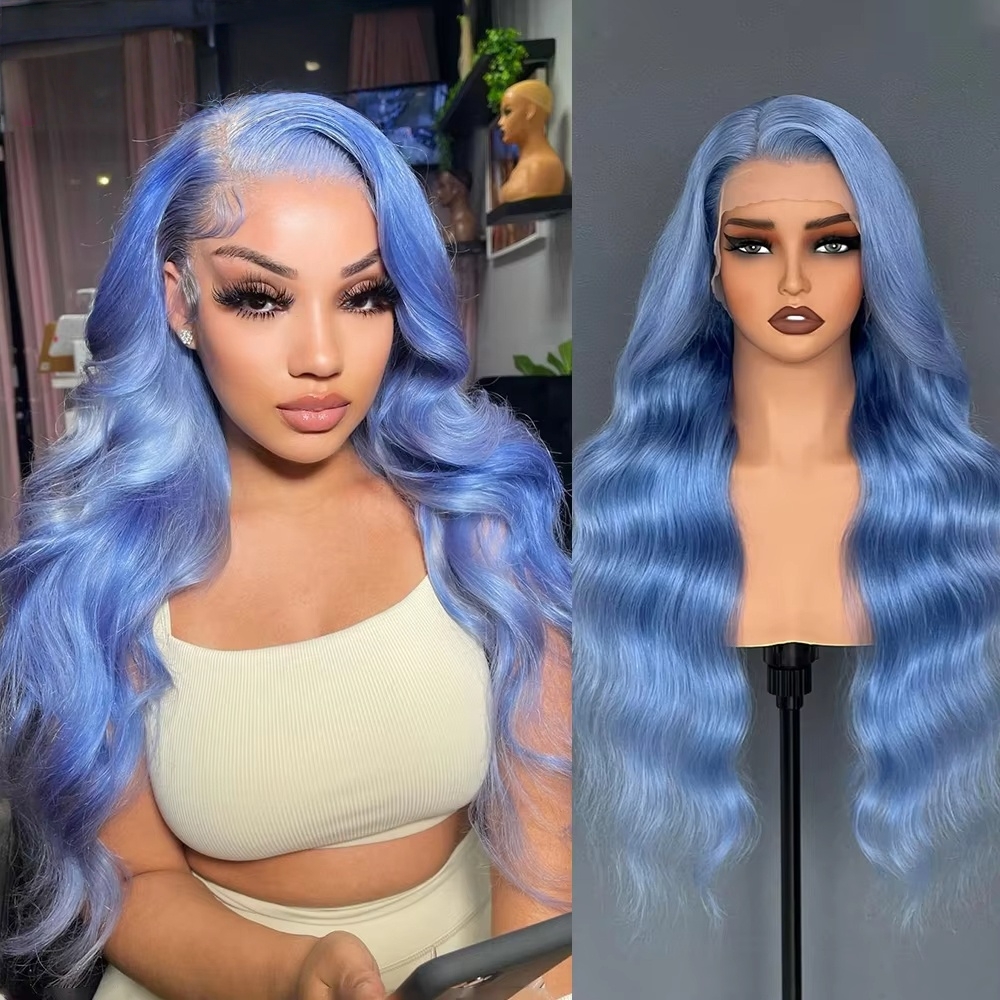 Body Wave Lace Front Wigs Look Like Human Hair Brazilian Glueless Transparent Lace Frontal Wig 280% Density Lace Heat Resistant Wear and Go Synthetic 