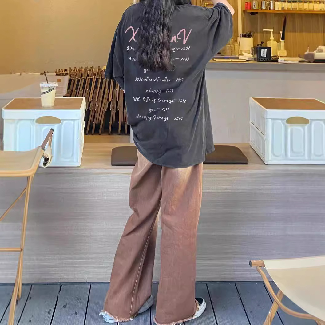 Fashion Casual T-shirt Designer Clothing, Pure Cotton Large T-shirt, Women's Short Sleeved Summer Fashion Top 2025 New Item