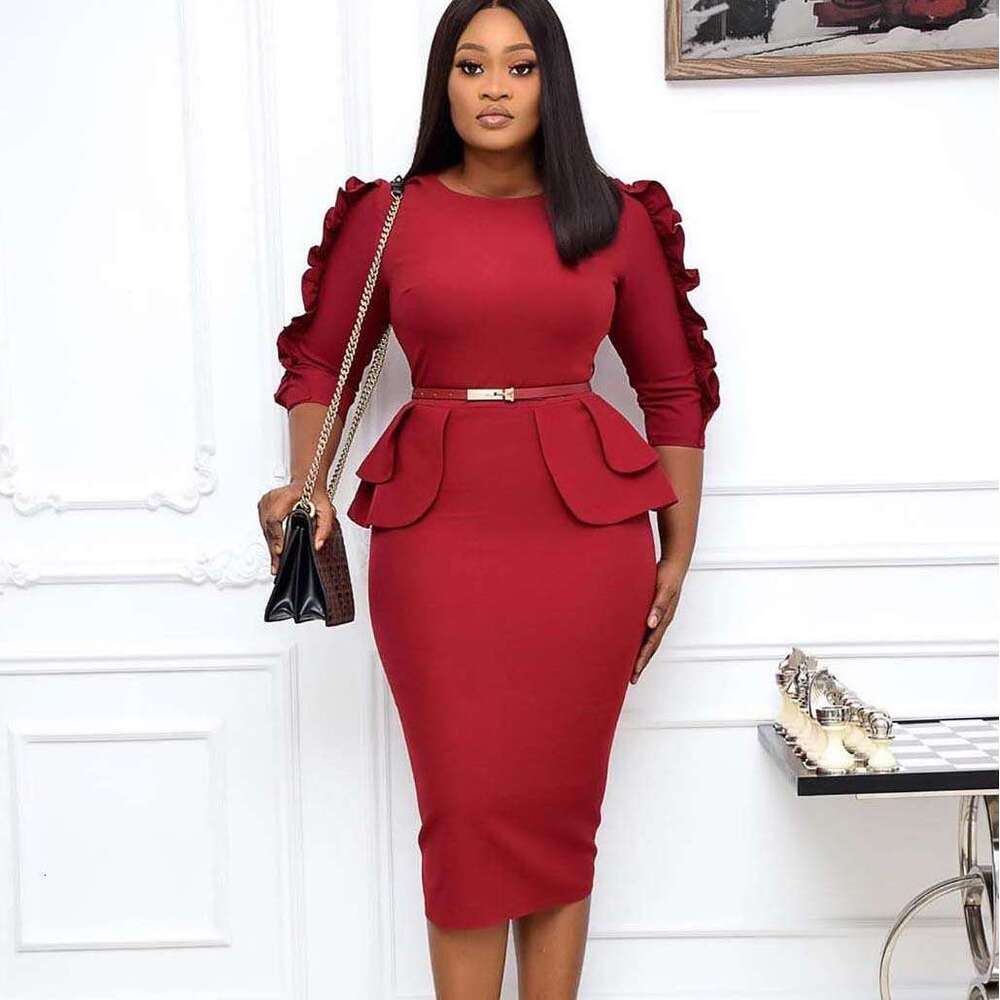 Women's Wear D3147 Large Wear Women's Professional Office Style Commuter Dress