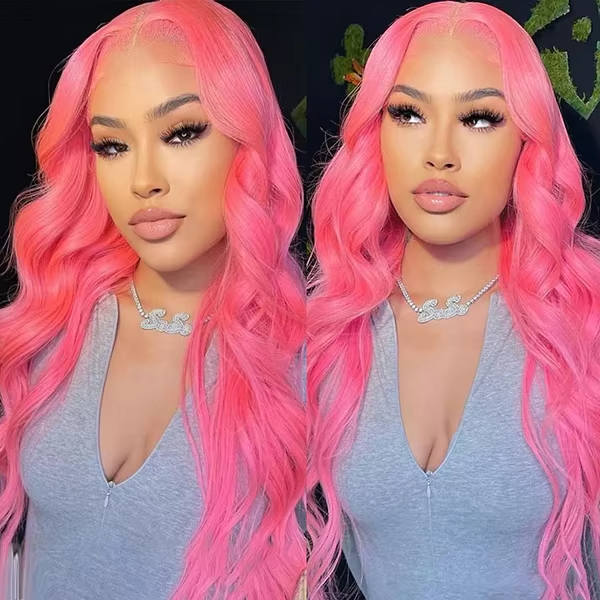 34 Inch Body Wave Lace Front Wig 13x4 HD Look Like Human Hair Wigs 250 Density Wear and Go Brazilian Lace Frontal Wig for Women Synthetic Heat Resista