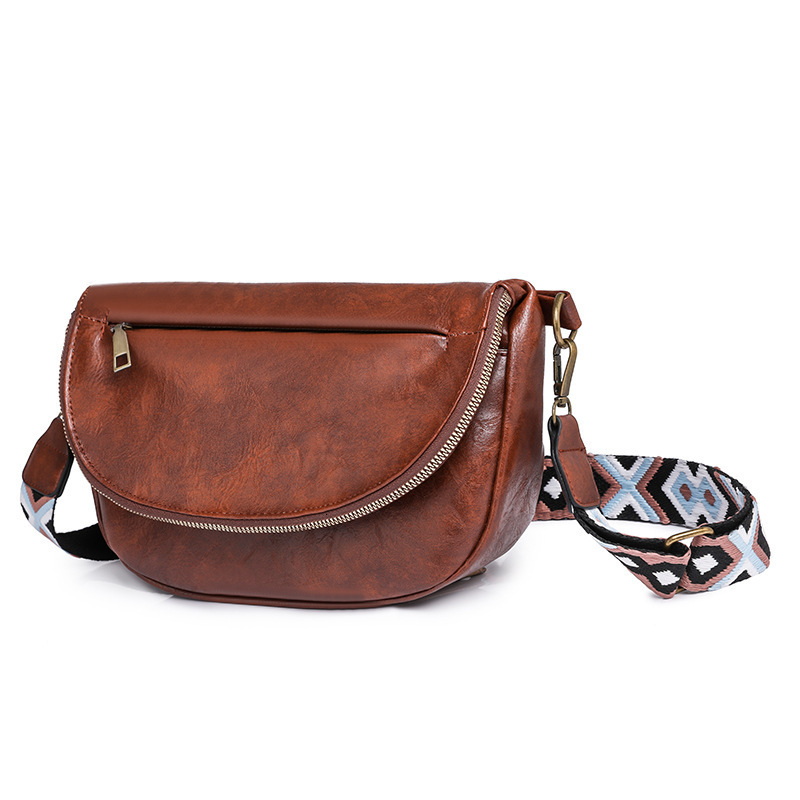 Spring and Summer New Single Shoulder Slant Body Women's Casual Simple Commuter Bag Cycling Chest Bag Retro Texture Designer Commuter Single Shou