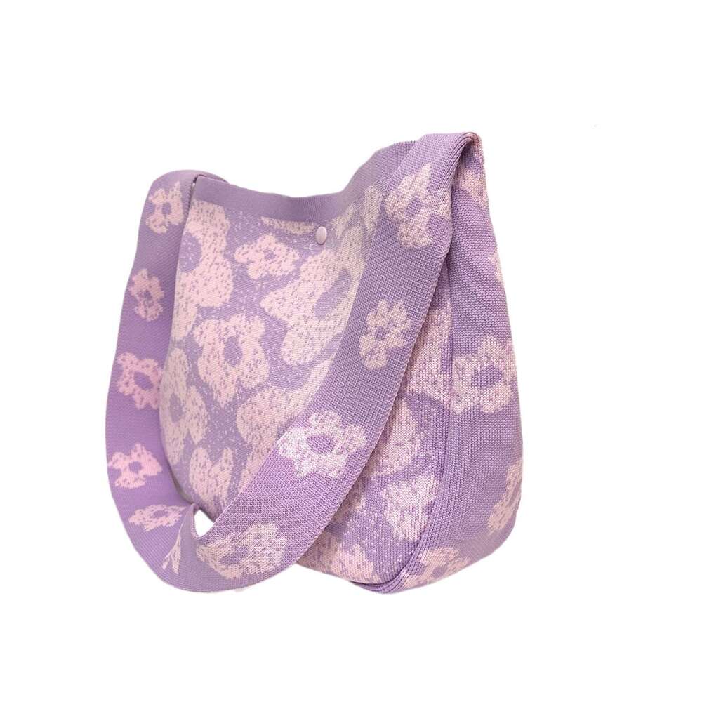 2025 New Small Knitted Satin Tote for Girls in Lolita Style