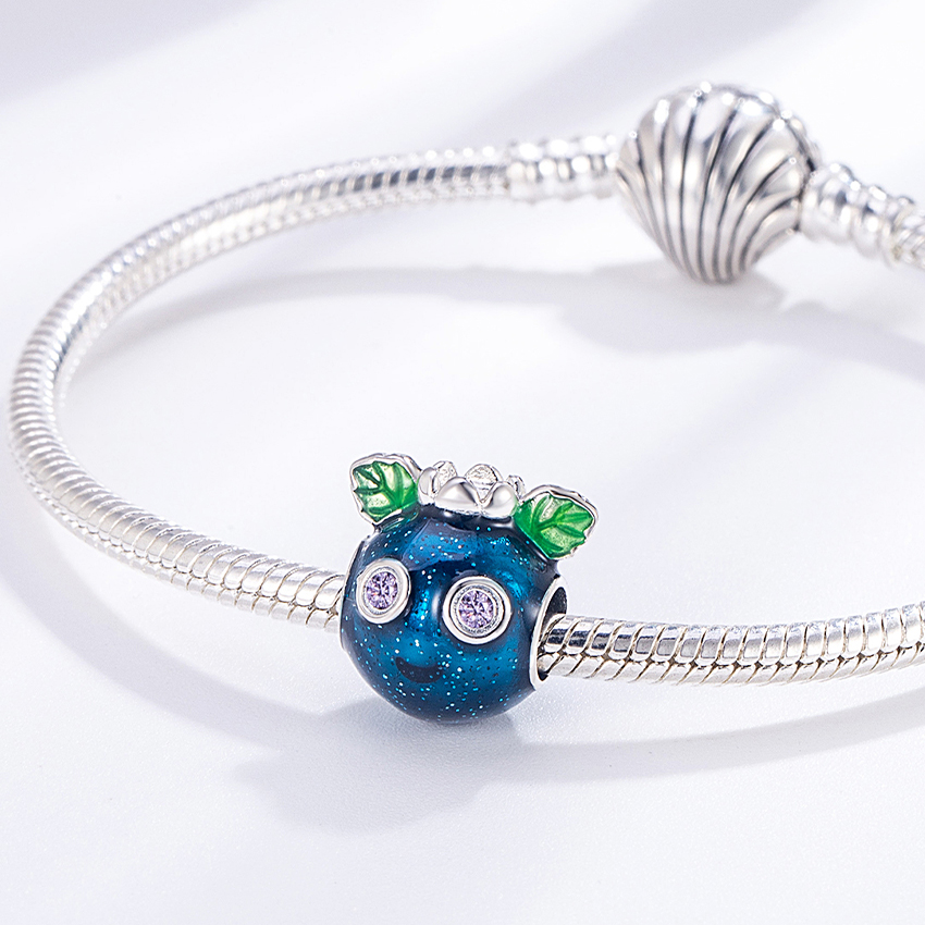 FewDook 2025 Summer New Fruit Series Blueberry, Lemon & Avocado Gummibear Charm Fit Original Pan Charms Bracelet High Quality Accessories Jewelry Desi