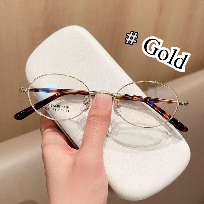 Seller Oval Shaped Eyeglasses Retro Small Frame Metal Men and Women Japanese and Korean Fashion Optical Prescription 250520