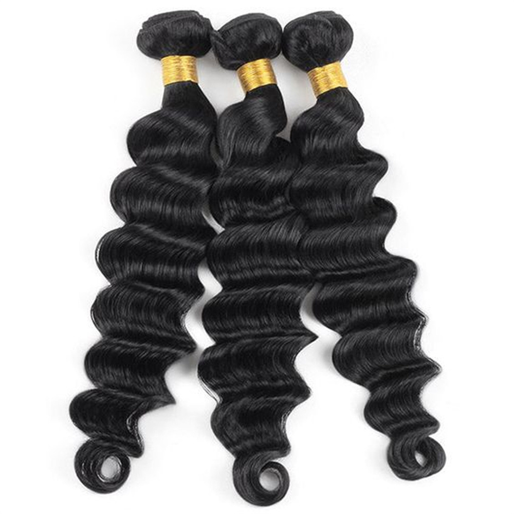 ViBESHiFT 10-26 Inch Deep wave Human Hair Extensions Unprocessed 100% Human Hair Weave Bundles Hair piece for women