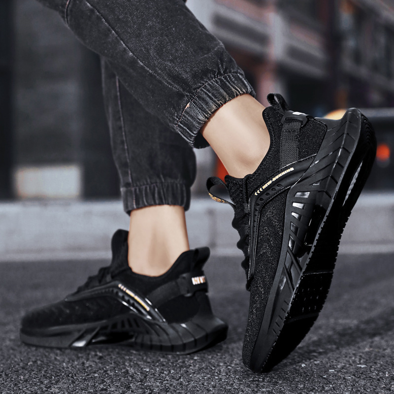 Men S Summer Breathable Versatile Running Fly Woven Mesh Sports Casual Men S Black Trendy Casual Shoes Shoes Ddmysaturn