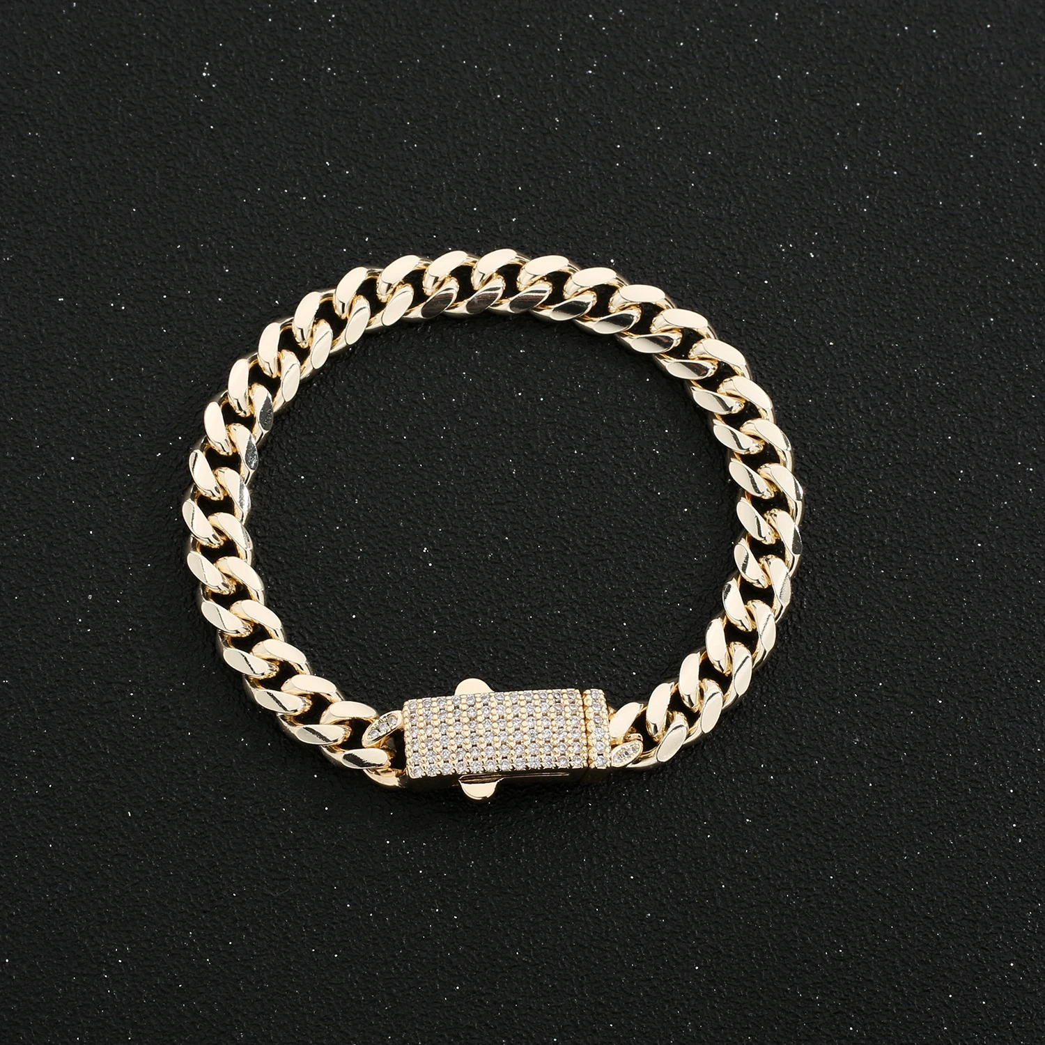 Fashionable and Versatile High Quality 14K Gold Plated Brass Monaco Anklet Womens Jewelry Item 250517