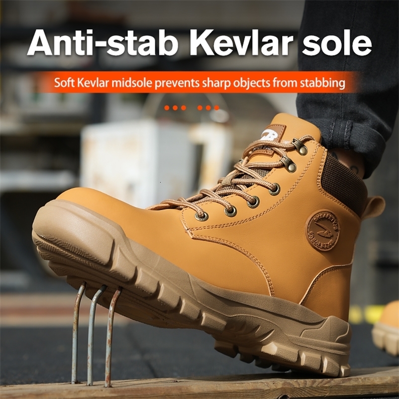 Steel Toe Shoes for Men Women Lightweight Anti-smash Steel Toe Sneakers Indestructible Work Boots Safety Shoes 250519
