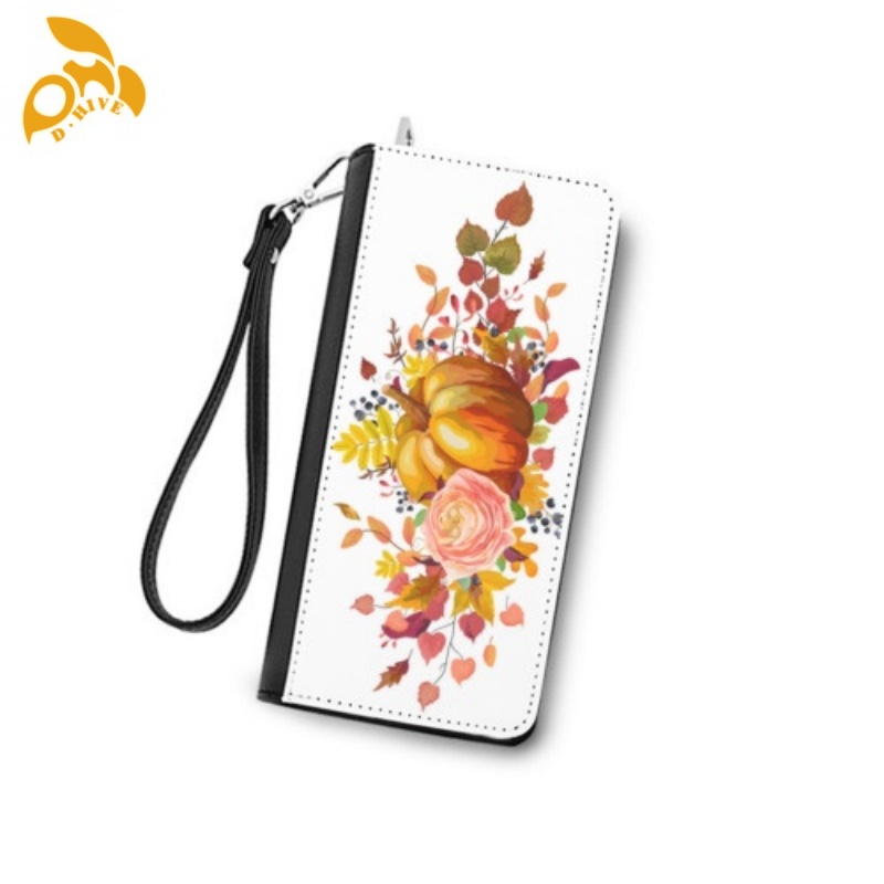 Free shipping TOP designers customize round beige, black wallets for adults.