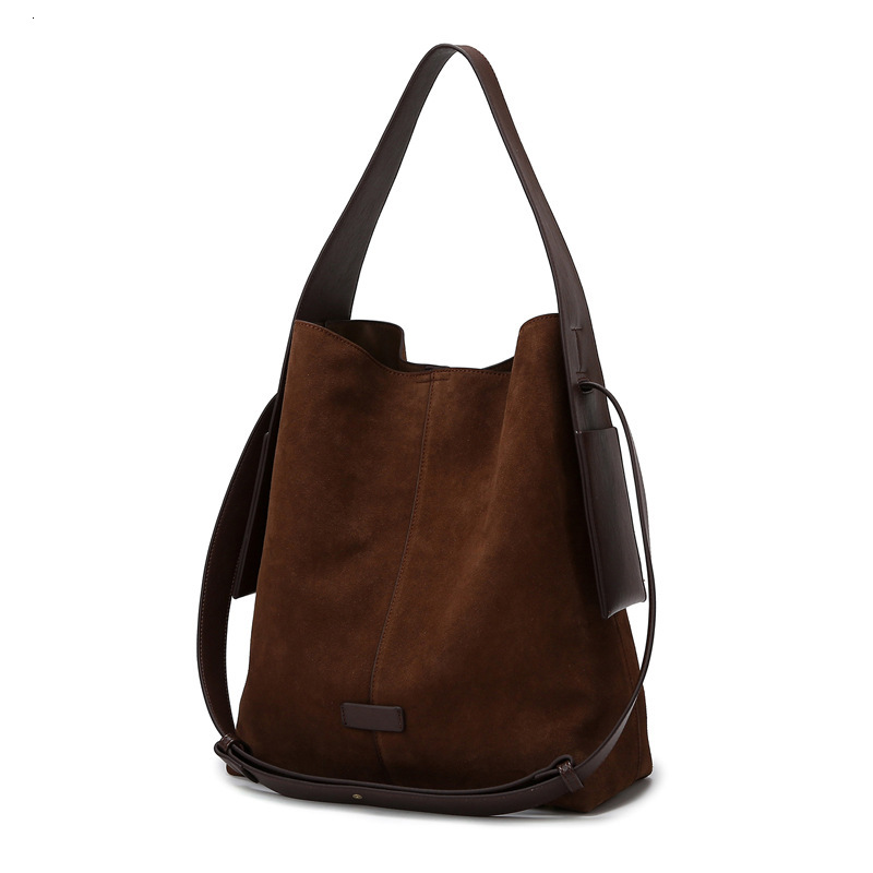 Free Shipping Designer Bag Women's Hanging Ear Bucket Bag New Fashionable Frosted Shoulder Bag Large Capacity High-end Handbag Shopping Bag
