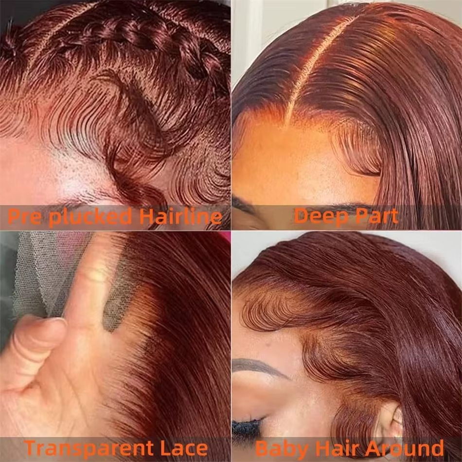 Body Wave Lace Front Wigs Look Like Human Hair Brazilian Glueless Transparent Lace Frontal Wig 280% Density Lace Heat Resistant Wear and Go Synthetic 