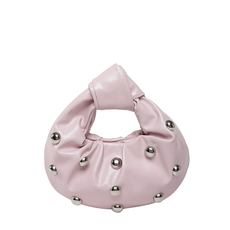 2025 new women's Korean version rivet personality fashion niche shoulder internet famous crossbody armpit bag