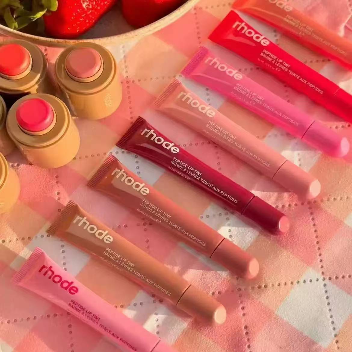 Rhode Make up Lip Gloss rhode Hailey lipstick Moisturizing Shiny glitter liquid lipstick clear lipgloss beauty Cosmetics 9colors to choose