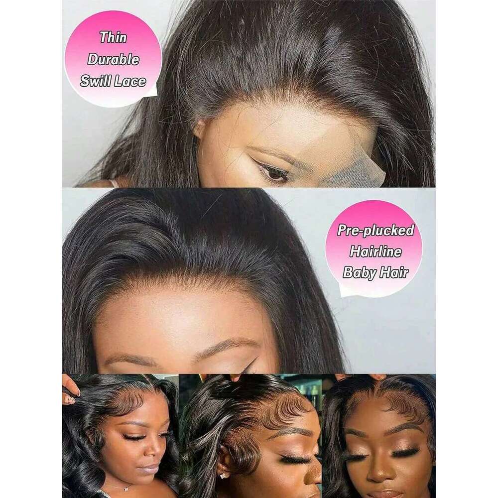 30 40 Inch Body Wave 13x6 Hd Transparent Frontal Human High Density Lace Front Wig Black Women Brazilian Hair Wigs