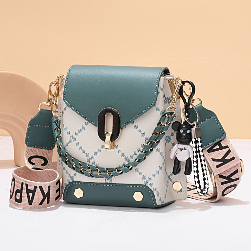 Top quality Brand High Quality New Style Direct value broadcast women's crossbody mobile phone shoulder mini bag, bear ribbon bag New Free Delive