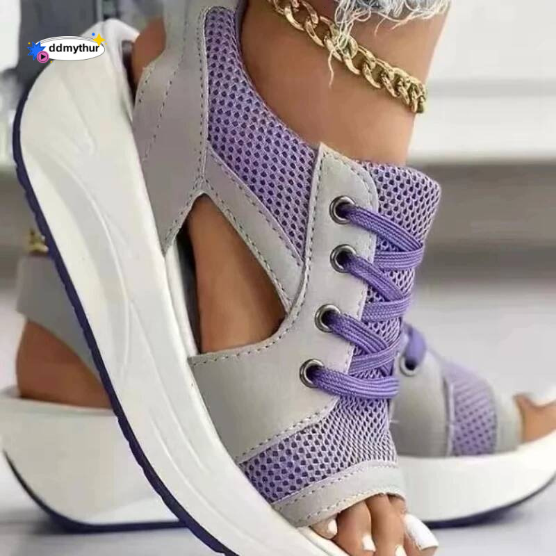 Fashion Women Sandals Summer New Lady Platform Chunky Comfortable Mesh Open Toe Casual Sports Ladies Shoes Plus Size 43 ddmythur