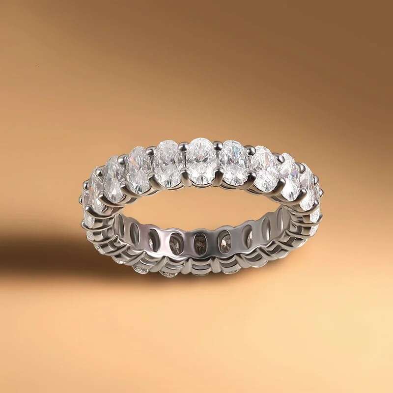 2.5/6.6cttw Oval Cut Moissanite Engagement Ring For Women 925 Sterling Silver Lab Diamond Promise Wedding Band Jewelry Certified