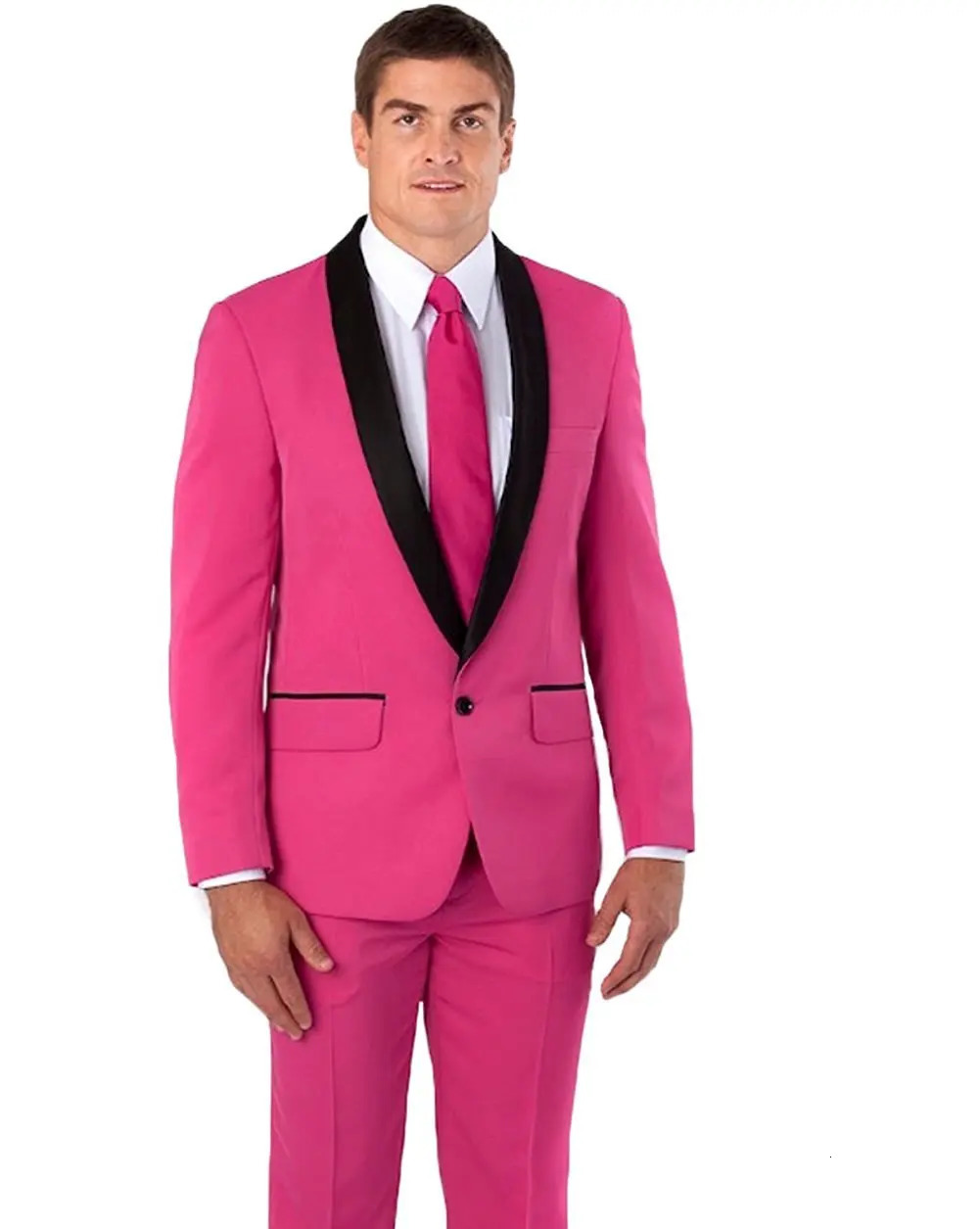Casual Mens 2 Pieces Shawl Lapel Suits for Men Wedding Business Slim Fit Tuxedos One Button Blazer Pants Party Prom 250514