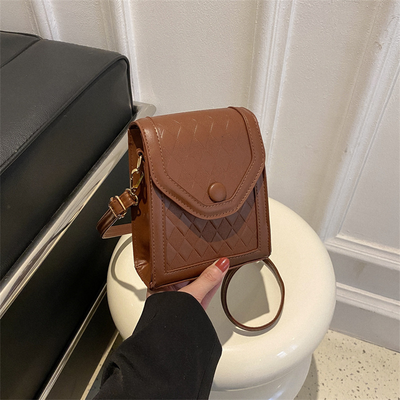 Free Delivery Designer Bag Online Celebrity Patchwork Lingge Small Popular For Women In Spring And Summer 2025 New Texture Commuting Crossbody Mobile 