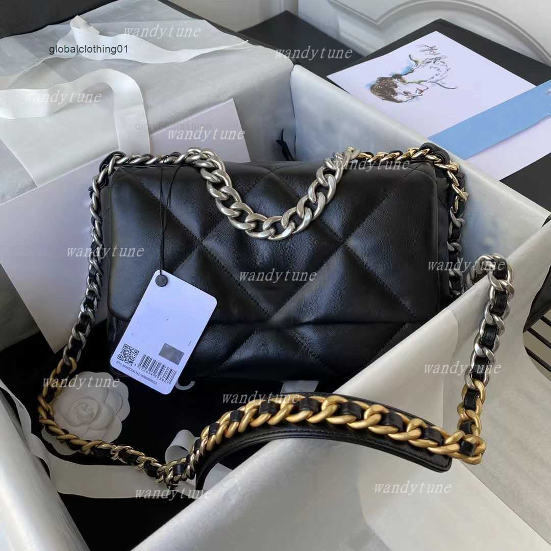 10A 19 designer shoulder crossbody TOP quality Jumbo Double Flap Bag sheepskin Lambskin Classic All Black bag Quilted Handbags