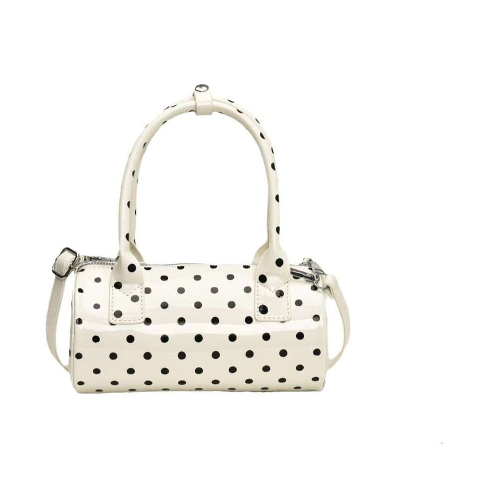 Niche polka dot for women 2025 fashionable and versatile armpit crossbody exquisite hand-held small handbag cylindrical bag new casual fashion trend