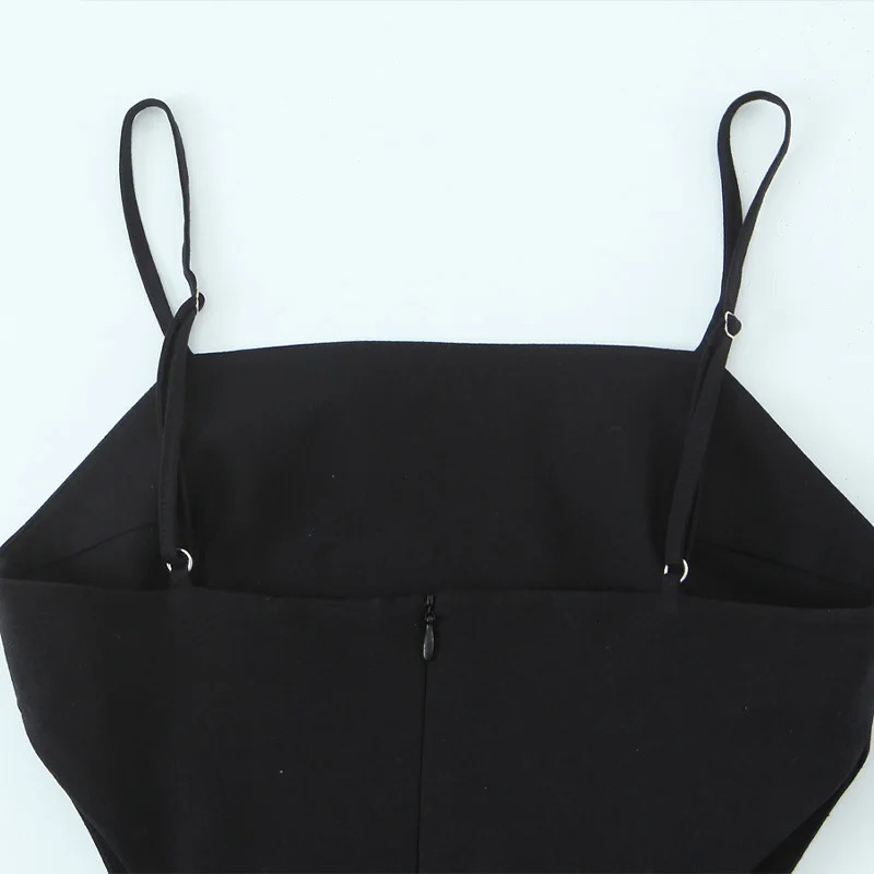 Willshela Women Fashion Black Backless Zipper ALine Mini Dress Vintage Thin Straps Square Collar Female Chic Lady Dresses 250520