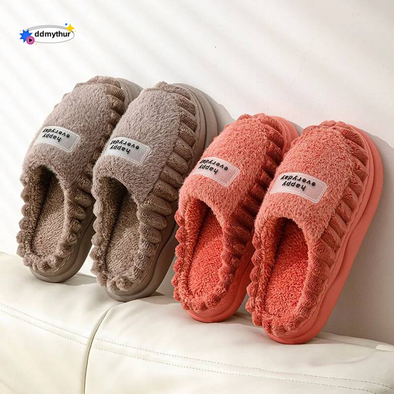 EVA Soft Sole Fluffy Slippers Women Winter Thick Warm Fur Anti-Slip Comfortable In Door Fashion ddmythur