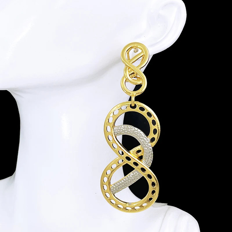 Big Earrings For Women Fashion Jewelry Elegant Drop Earrings 18K Gold Plated Wedding Party Accessories Trending 250520