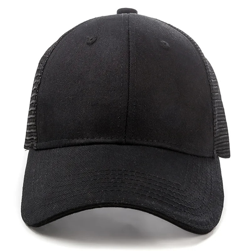 Unisex Mesh Cap Casual Plain Cotton Baseball Cap Adjustable Summer Trucker Hats For Women Men 250519