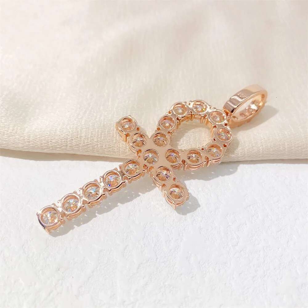 Moissanite Pendant For Women D Color Cross Men Moissanite Pendant 925 Silver Luxury Yellow Rose Mens Moissanite Necklace