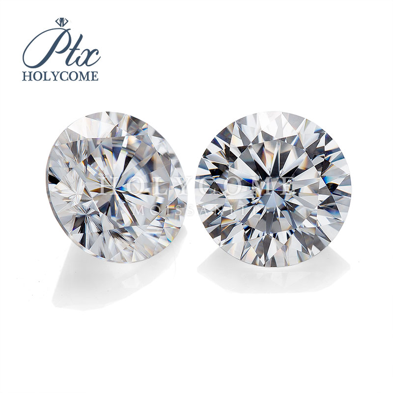 Round Shape 10 Hearts 10 Arrows Cut D VVS1 Loose Moissanite Synthetic Stone 1 Carat 6.5mm Lab Created Diamond GRA Certificate for Jewelry Making