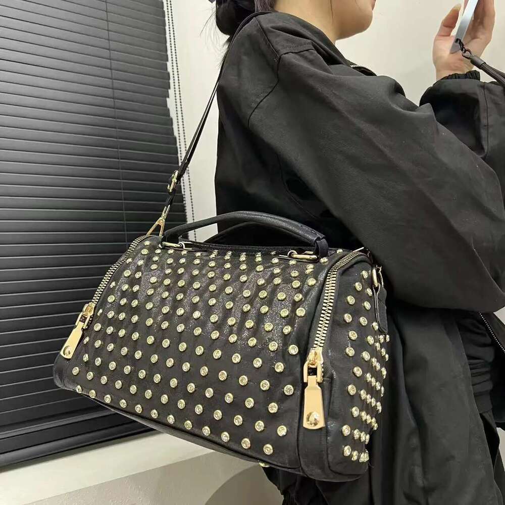 Ladies' Fashionable And Elegant Dia Jewelry Handbag, Large Capacity Retro Multi Zipper Personalized Shoulder Bag