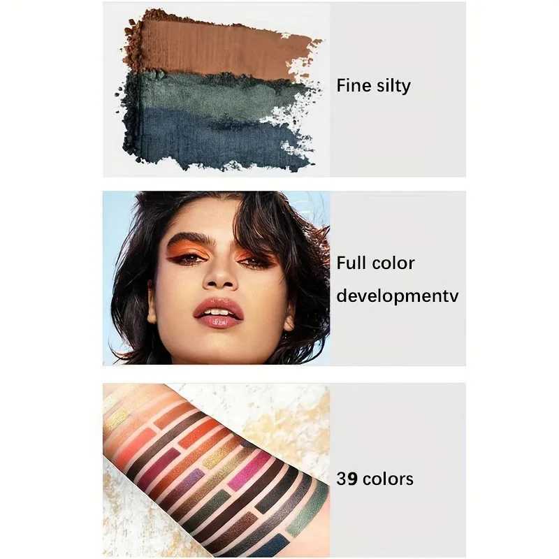 39 Colors Eyeshadow Palette Professional Matte Shimmer Sequin Fine Flash Waterproof Long-Lasting for Stage PerformanceXJ250520