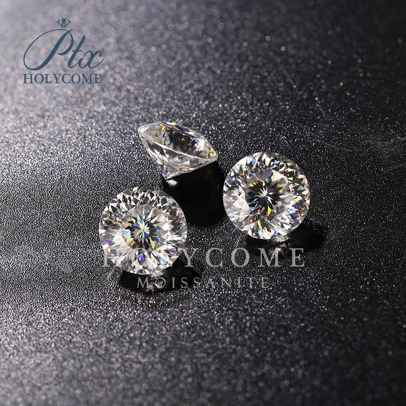 White Round Hundred Sided Cut Moissanite 0.5-5ct D Advanced Jewelry Rings Earrings Making Top Loose Moissanite Stone with GRA Certificate