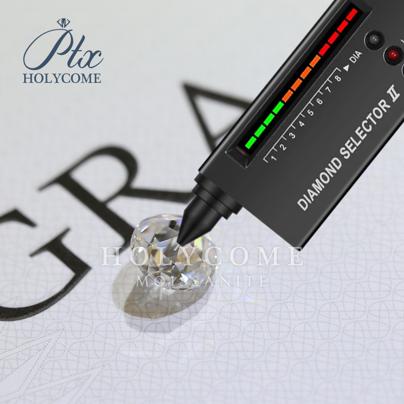 Moissanite Double Sides Rose Cut Pass Diamond Tester Round White D Color VVS1 Loose Beads Rings Charms Earrings GRA Certificate