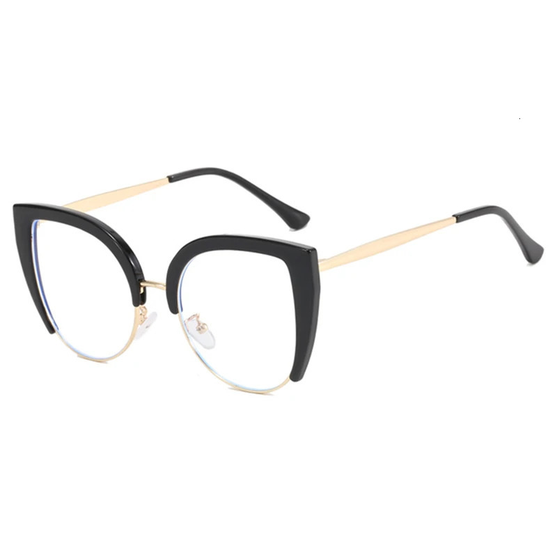 Retro Large Cat Eye Round Frame Women Anti Blue Light Pochromic Radiation Reading Glasses Degree 1.5 2.5 3.5 250520