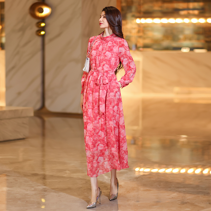 elegant and sophisticated dresses with a highend feel summer shortsleeved highwaisted printed maxi onepiece dresses for floorlength