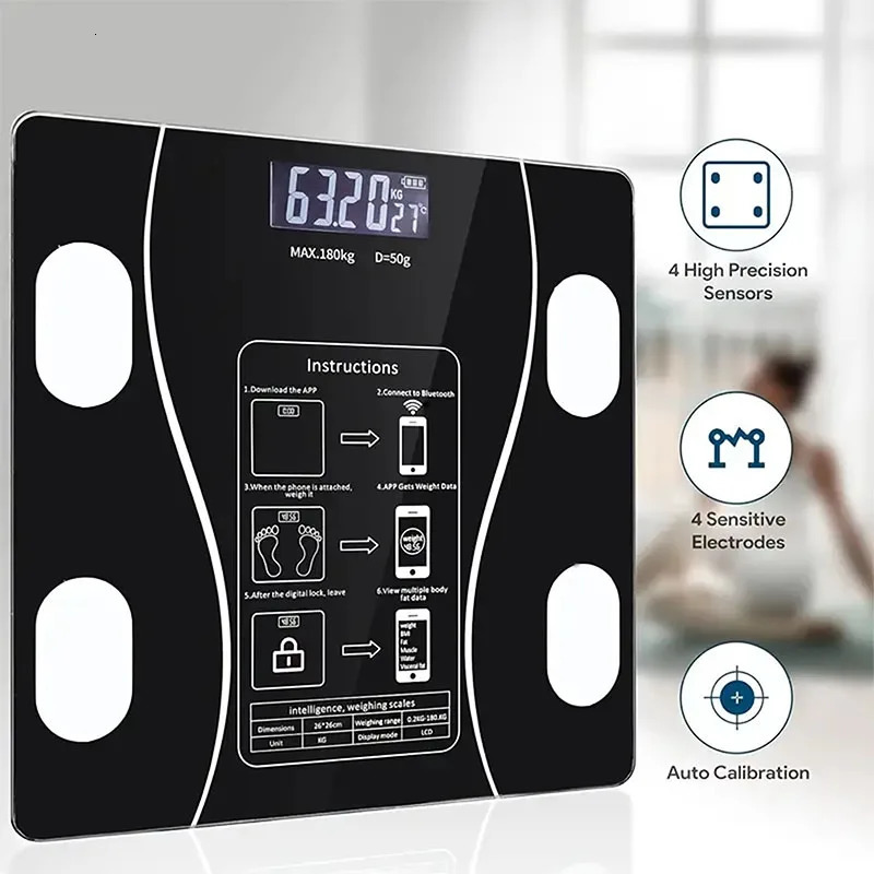 LED charging smart app synchronizes body fat scale digital proportion Bluetooth weight loss body fat scale electronic scale 250513