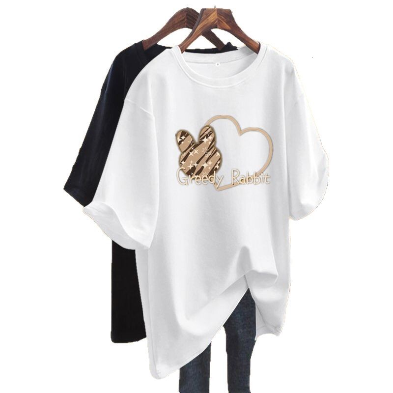 Designer Clothing Summer 2025 New Short Sleeved Plus Size Korean Version Women's T-shirt Slim Fit Loose Top Fashionable Casual Style