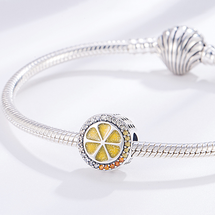FewDook 2025 Summer New Fruit Series Blueberry, Lemon & Avocado Gummibear Charm Fit Original Pan Charms Bracelet High Quality Accessories Jewelry Desi