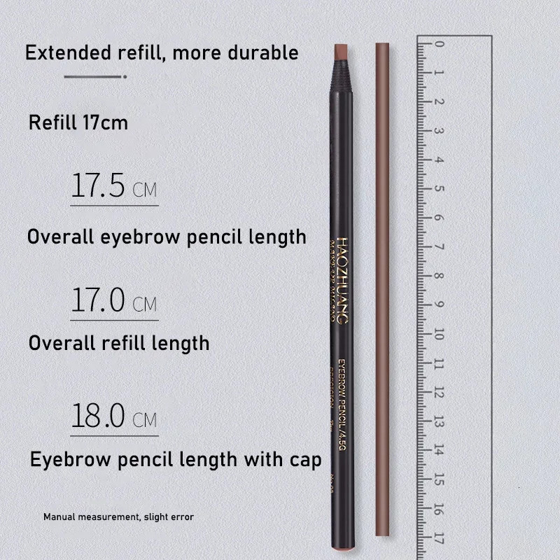 HAOZHUANG Waterproof Long Lasting Eyebrow Pencils with Soft Brush Eyebrows Makeup Tool Permanent Makeup Tattoo Accessories 250515