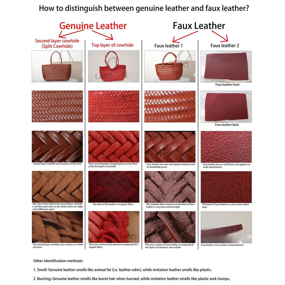 Women's Bags Designer Handbags Women's Genuine Leather Shoulder Weaving Casual Shopping Bag Vintage Big Tote Purse Cowhide Cross Hand Bags L