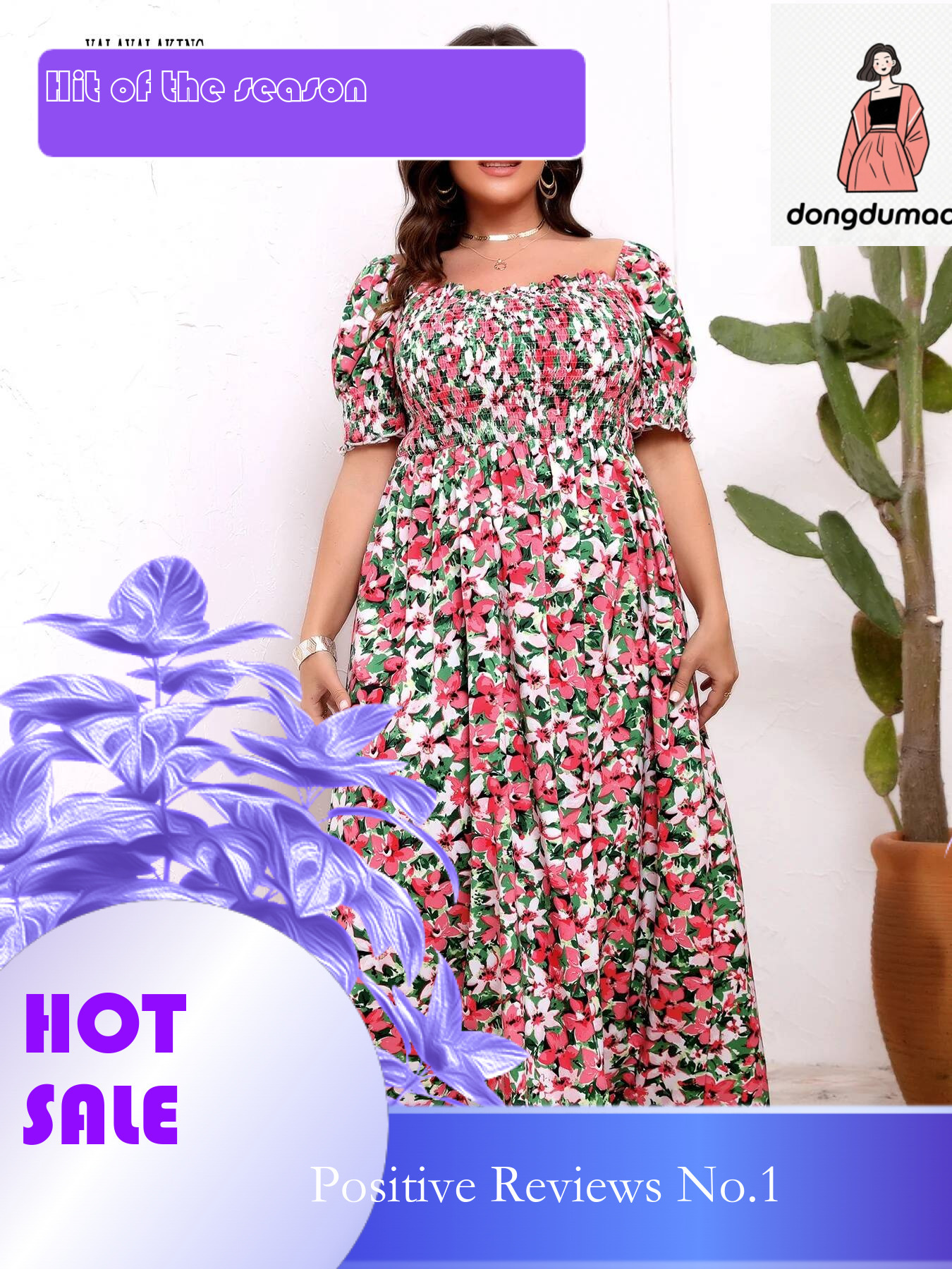 dongdumaoyi 2025 Casual Off The Shoulder Plus Size Long Women Summer Flower Print Vacation Ladies Elegant Ruffle Bohemian Dress