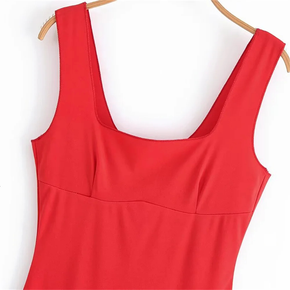 UNIZERA Womens Dress Fashion Slimming Blended Sleeveless Strap Solid Color Temperament Summer 250520