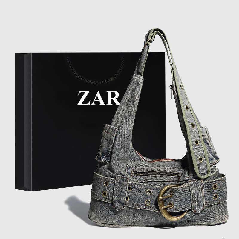 Women's Bags Designer Women's Bags Designer Guangzhou Women's Spicy Girl Underarm Niche Y2k Heavy Industry Washed Denim Single Shoulder
