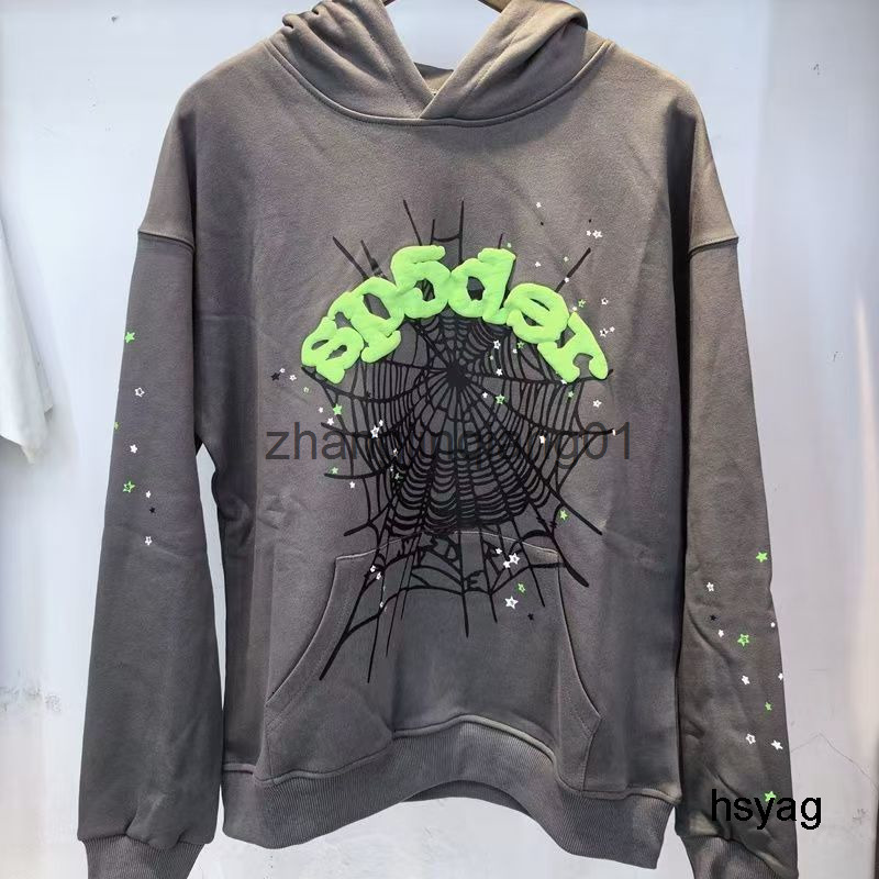 Designer Spider Hoodie Spring Winter Cotton Vintage Luxury Fashion Foam Printing Dark Grey Hoodies Womens Mens Sweatpants Sweater Jackets