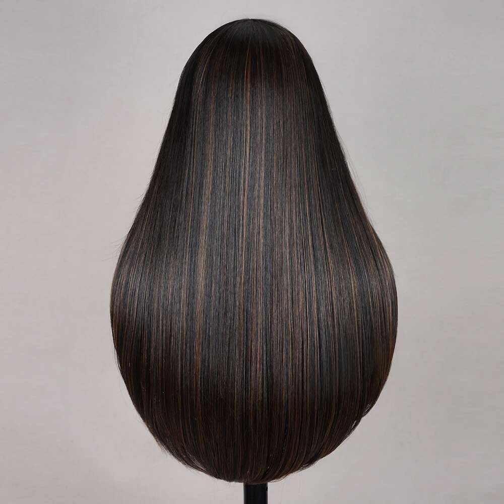 H30 Layered Wear and Go 6x6 Closure Glueless Mixed not 100% Human Hair Pre Plucked Lace Wig without Glue